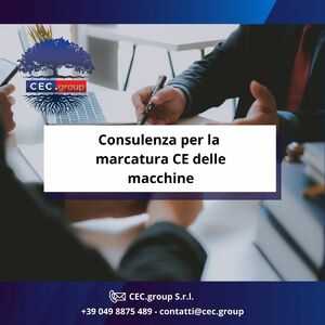 Consulenza per la marcatura CE delle macchine