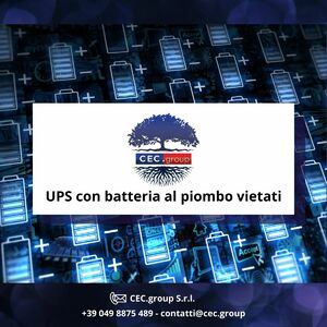 UPS con batteria al piombo vietati