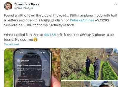  Lâ€ ™Iphone caduto dal Boeing 737 Max ritrovato intatto: funziona ancora dopo il volo di 5 mila metri 