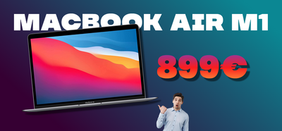  MacBook Air M1: lo straordinario notebook Apple ad un prezzo PAZZESCO (-330€) 