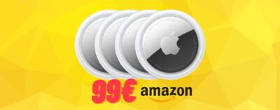 OFFERTA FOLLE per Apple AirTag: la confezione da 4 a soli 99€ 