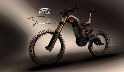  Moto Parilla Tricolore: un primo Sguardo alla e-MTB da enduro attesa a EICMA 2022 [SKETCH] 