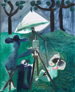  Pablo Picasso Le peintre et son modèle en plein air a Roma 