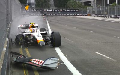  Lawson, un'altra volta: secondo incidente a Singapore. FOTO 