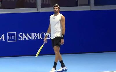  Berrettini, allenamento a Torino con vista Coppa Davis 