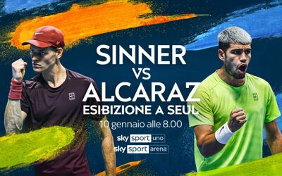  Sinner-Alcaraz sabato alle 8 LIVE su Sky Sport Uno 