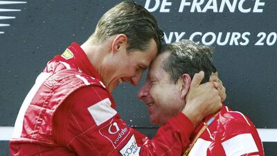 Todt guarda ancora le gare di F1 con Michael Schumacher 