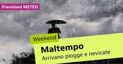 Meteo: torna il maltempo nel Weekend, con pioggia e neve 