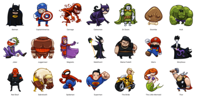  Heroes & Icons Villains: 28 icone di Super Eroi e cattivissimi per Mac 