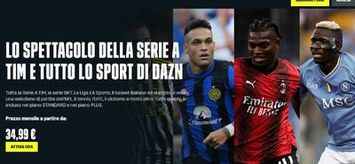  Dazn, aumentano i prezzi per il 2024/ Tre diversi abbonamenti, si parte da 11,99 euro al mese 