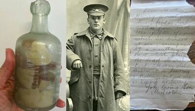  Dopo oltre un secolo, il messaggio di un soldato della Prima guerra mondiale riemerge dalle acque 