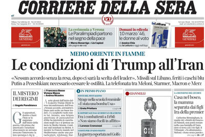  Le prime pagine di oggi 