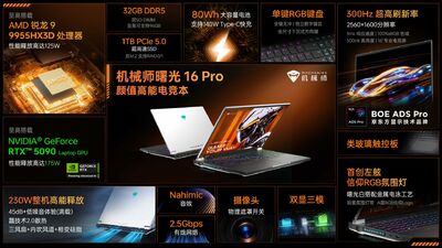  Laptop gaming cinesi: potenza estrema con Ryzen 9000HX e RTX serie 5090 