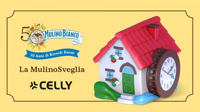  Torna la mitica MulinoSveglia di Mulino Bianco con Bluetooth e schermo digitale firmata da CELLY 