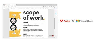  Addio al lettore PDF di Edge, arriva l'integrazione di Abobe Acrobat 