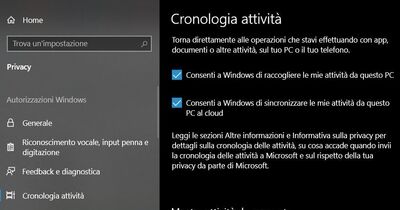  Usare o disattivare la Timeline di Windows 10 (cronologia attività ) 