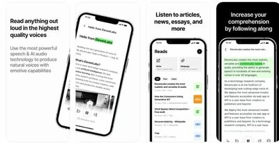  ElevenLabs lancia l'app Reader gratuita in 32 lingue 