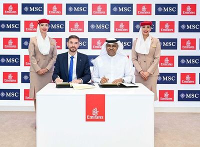  Emirates e MSC Crociere rafforzano partnership per creare un Polo crociere a Dubai 