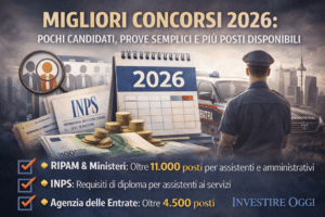  Migliori Concorsi Pubblici 2026: selezioni più facili, meno candidati e più posti disponibili 