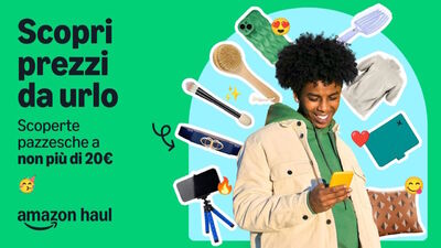  Amazon Haul rilancia con il codice LUCKY10: 10 di sconto immediato, e se spendi meno paghi solo la spedizione 
