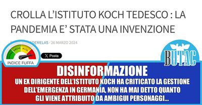  L'istituto Koch non ha ammesso nulla di strano 