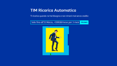  Attiva TIM Ricarica Automatica e ricevi 100GB al mese GRATIS 